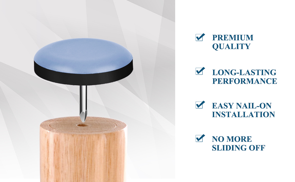 32pcs Chair Glides, 7/8 Inch Nail on Furniture Sliders, Furniture