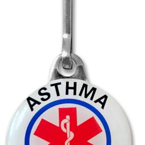 asthma tag made of metal
