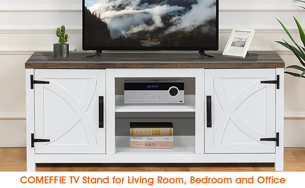 COMEFFIE Modern 58" TV Stand, Media Entertainment Center