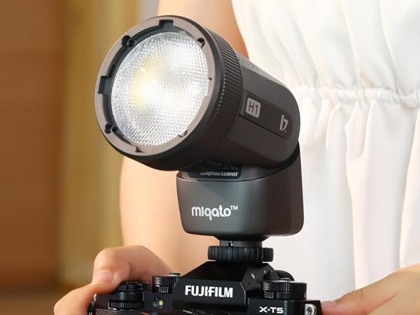 [z412]JINBEI H1 LEDスピードライト Amazon.com : JINBEI H1 2-in-1 Round Head Camera Flash