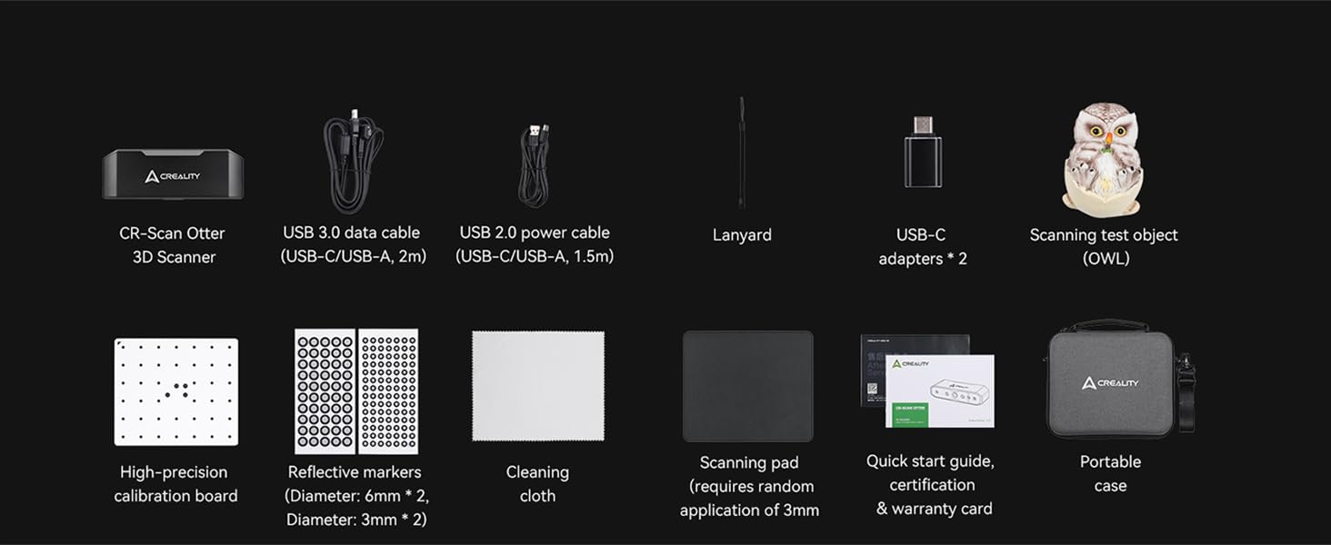 Creality 3D Scanner CR-Scanner Otter,3D Scanner for 3D Printing,3D Printer Scanner 20fps 