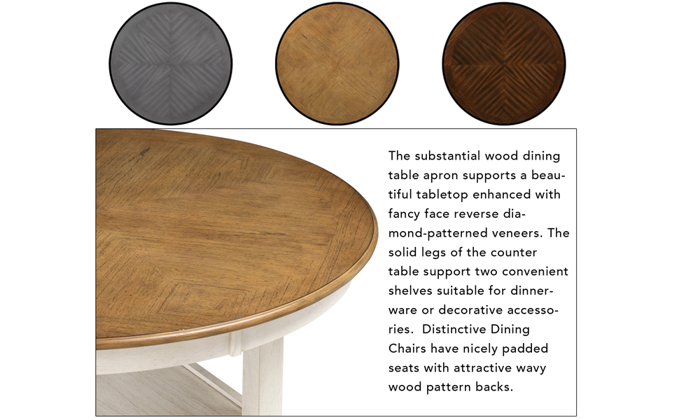 New Classic Furniture Cori 5Piece Round Counter Set with