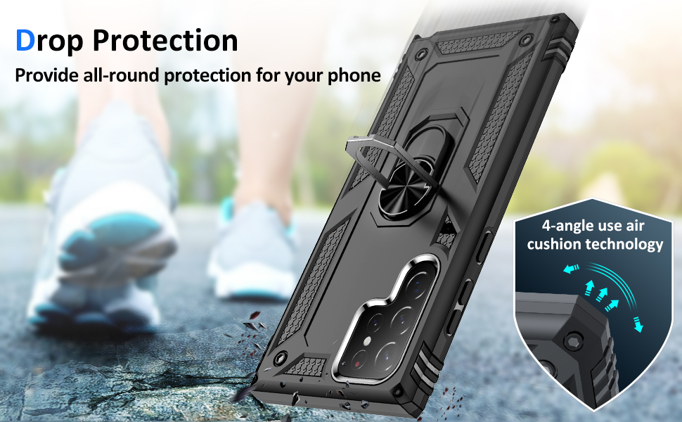 USLAI Phone Case for Samsung S22 Ultra Case, [Military Grade Protection