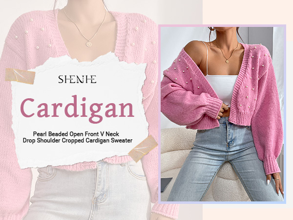 トップス cropped pearl cardigan Pearl Embellished Cropped Cardigan | The Webster