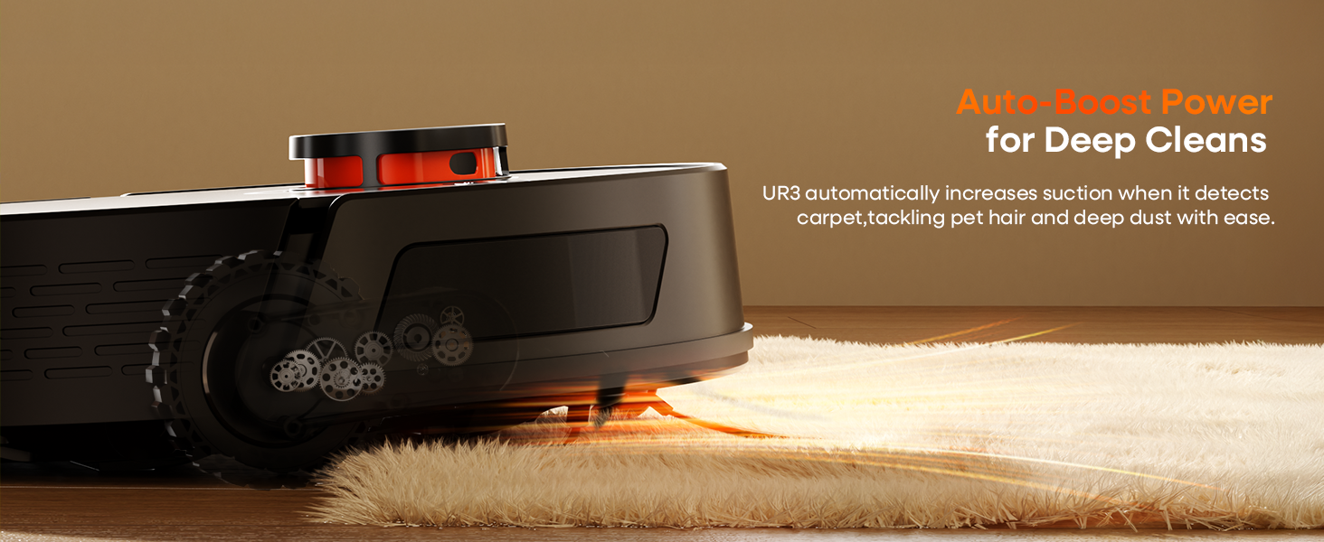 Text reads 'for Deep Cleans'. Series of images showing carpet cleaning process with dramatic before/after contrast of dark soiled areas being cleaned.