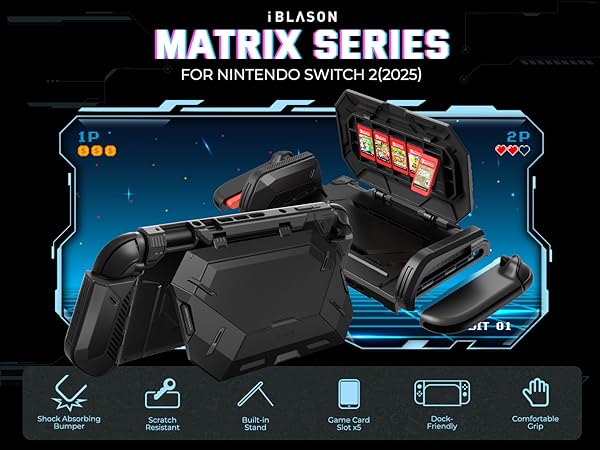 Amazon.com: i-Blason for Nintendo Switch 2 Case with Stand