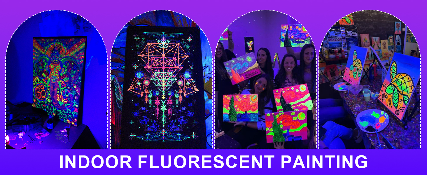 Black Light Bar 15W 1ft LED Blacklight for Glow Party Fluorescent