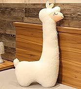 Giant alpaca plush pillow