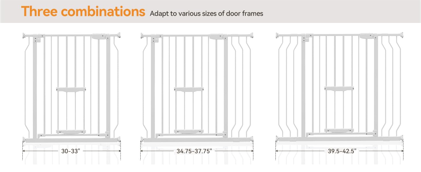 baby gate with cat door 30-43 inches