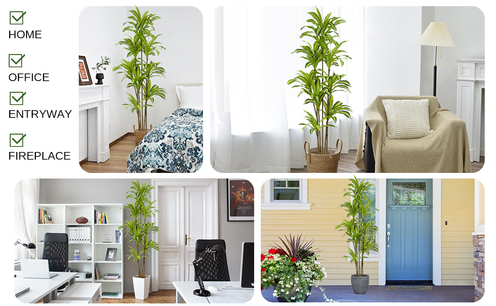 TTdoit Artificial Plants Indoor 7 feet Tall Dracaena Tree