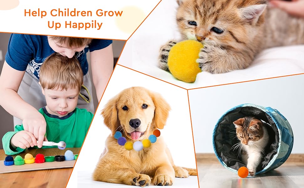 Caydo 1050pcs Multicolor Pom Poms