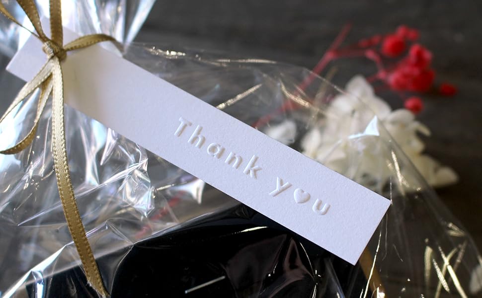 Amazon | BAY LETTERPRESS サンキュータグ 30枚 エンボス加工