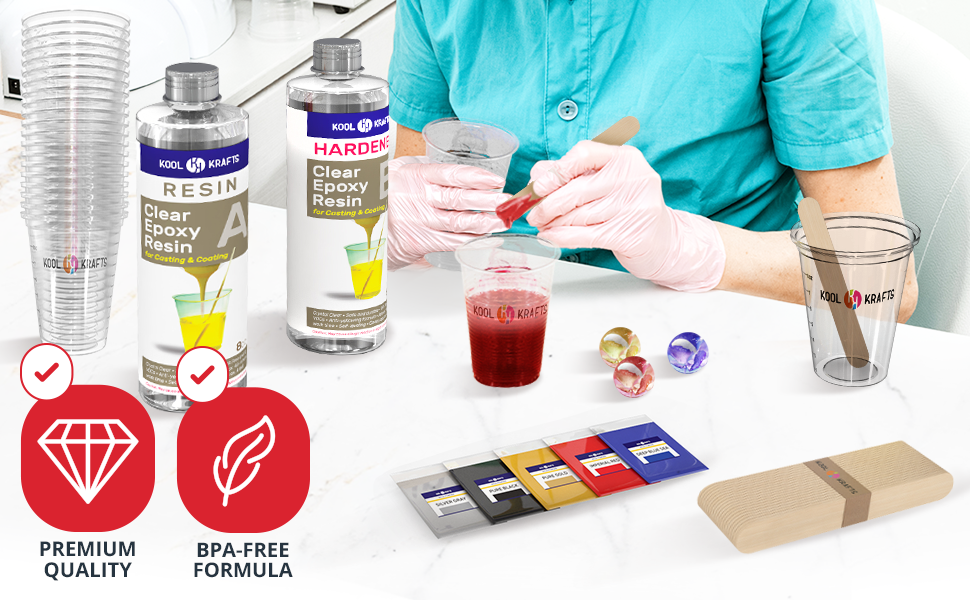 Epoxy Resin Kit 2 Part Resin Crafts Jewelry Resin 16 OZ