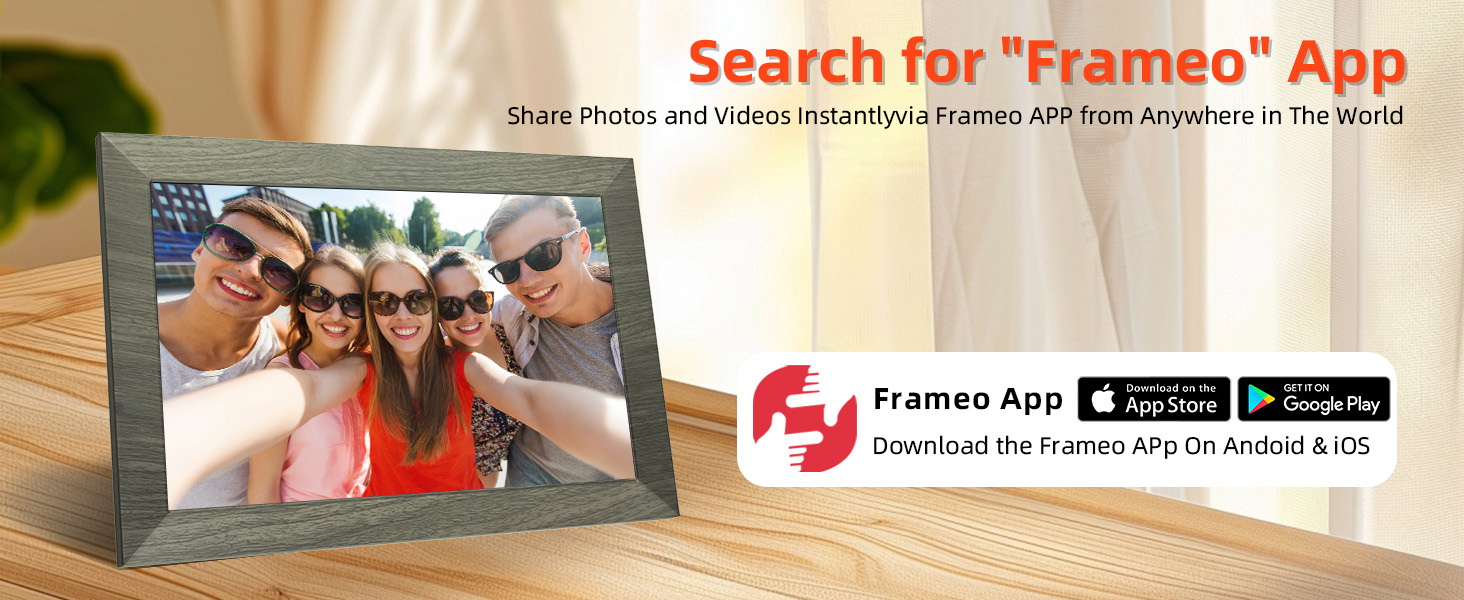 10.1 Inch WiFi Digital Picture Frame, 1280x800 HD IPS