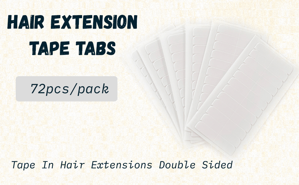 72 Pieces Hair Extensions Tape Tabs Double Sided