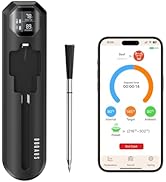 DOQAUS Bluetooth Wireless Meat Thermometer with LCD Display - 800FT Remote Range Smart Wireless T...