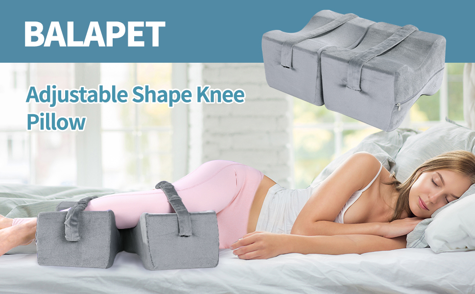 BALAPET Adjustable Shape Knee Pillow for Side Sleepers