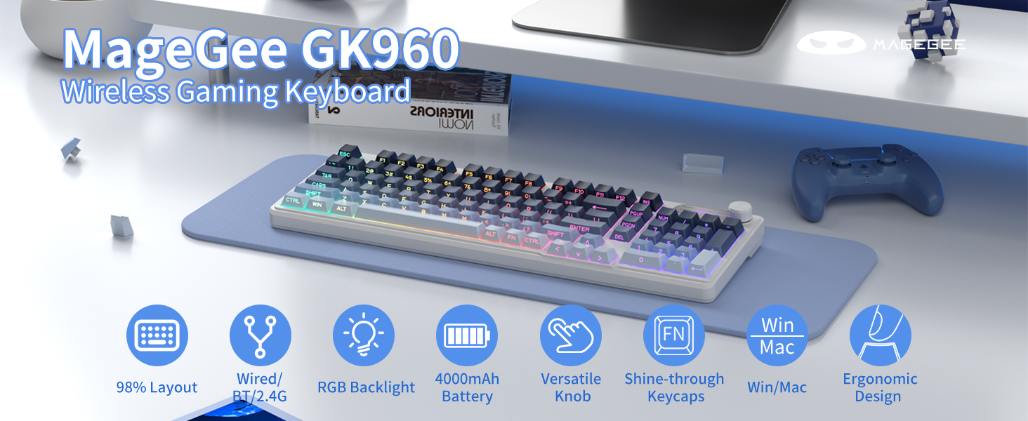 MageGee GK960 Wireless Gaming Keyboard