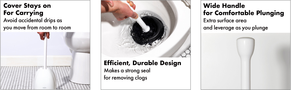  OXO Good Grips Toilet Plunger with Cover 