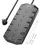 Power Strip, SUPERDANNY 18 Outlets Surge Protector with USB Ports [2 USB C + 2 USB A]