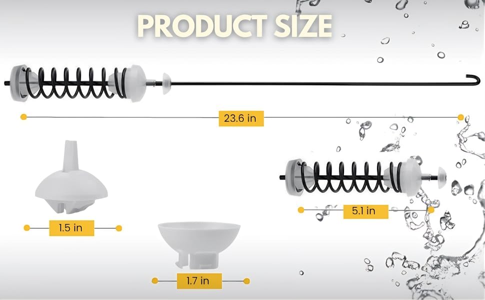 Wibefel W10338635 Washer Suspension Rod Kit fits Whirlpool