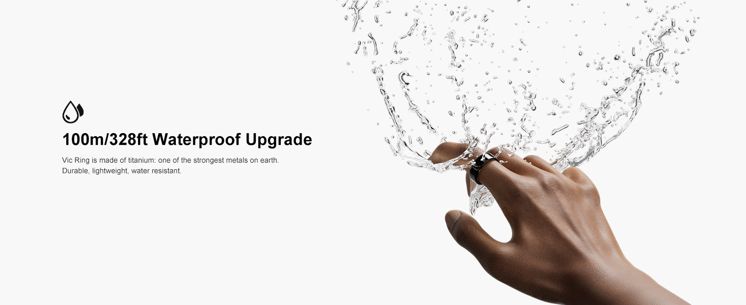 Water-Resistant Design for Daily Wear, Handwashing, and Sweat-Resistant Workouts, IP68, Waterproof