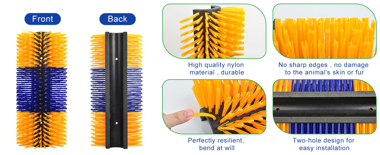 Cow Scratcher Brush with 4 Screws
