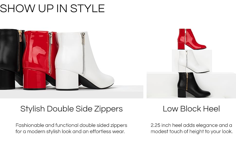 low heel booties for women