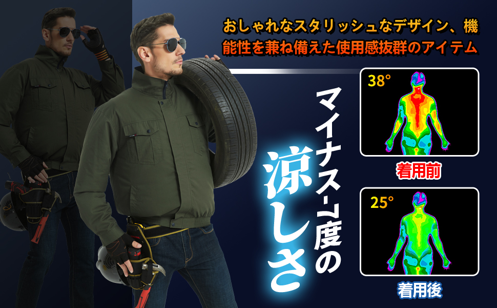 Amazon.co.jp: [Burstwind] ファン付き作業服 22V超高出力