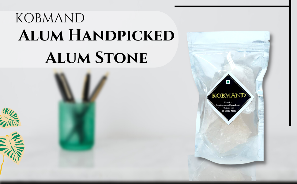 KOBMAND Alum Stone Powder Fitkari Powder For Skin Care, Water