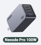 UGREEN Nexode Pro 100W USB C Charger, 3-Port GaN Charger Block PPS Fast Charger for MacBook Pro/A...