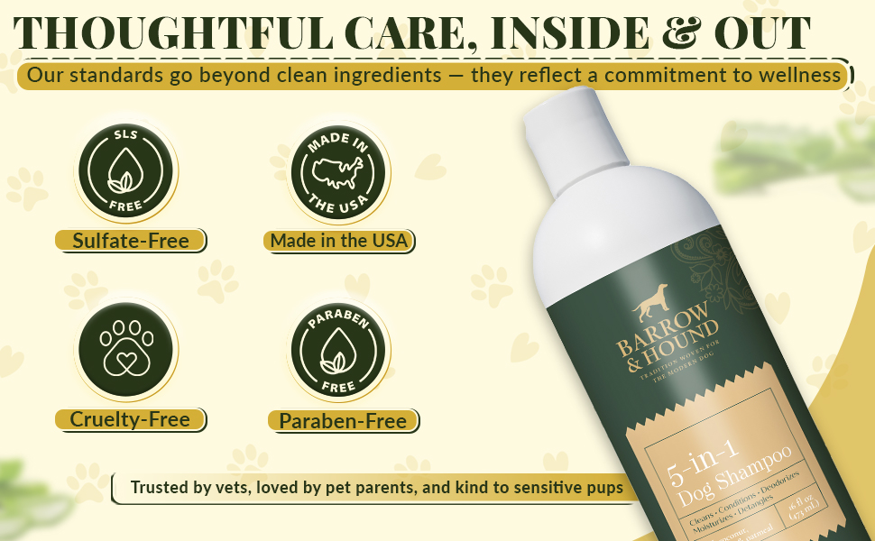 Dog shampoo benefits – sulfate-free, cruelty-free, paraben-free, made in USA