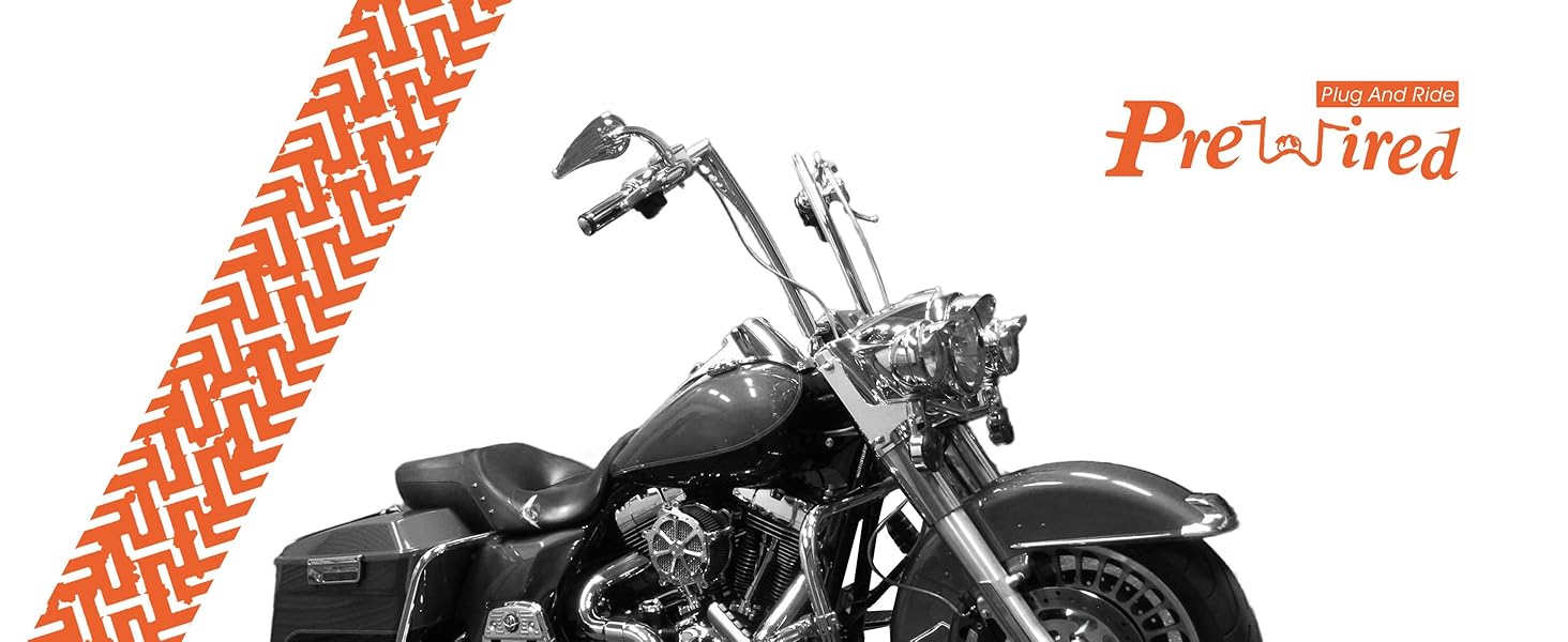 Prewired 19972013 Touring 16" Handlebar Front Brake Line