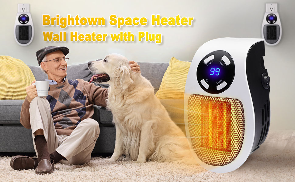 Wall Space Heater 350W Portable Electric Heater with