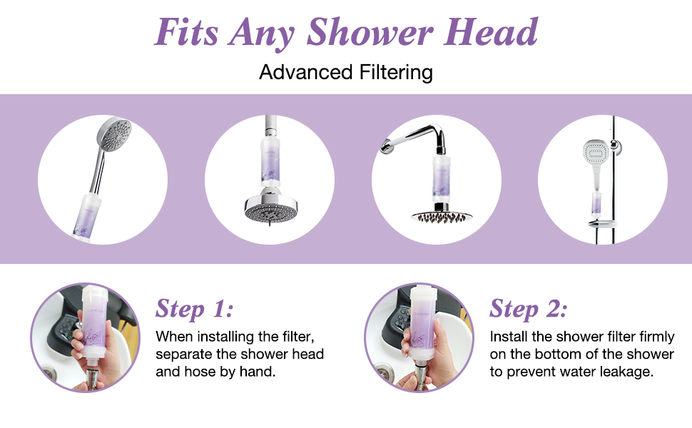 lonstin Shower Infuser, Vitamin C Shower Filter for Hard Water, Shower