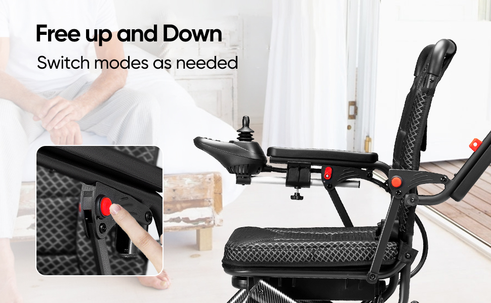 Lightweight Electric Wheelchair, Only 38lbs, Foldable Power