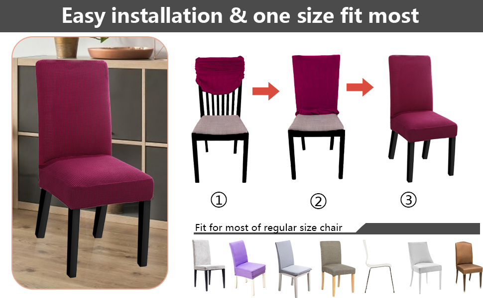 Chair Covers for Dining Room Set of 4 Dining Chair