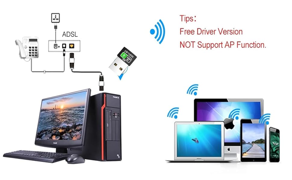 wifi + bluetooth adapter for pc