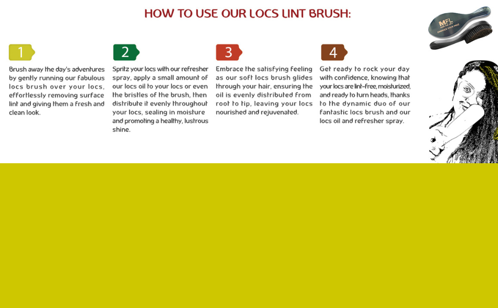 Made For Locs Lint Brush (Soft Bristle) Great For Loc