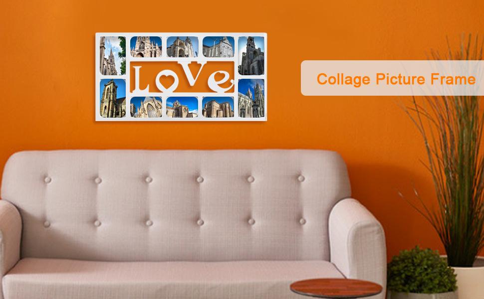 Youyijia Family Multi Aperture Photo Picture Frame 74X38cm 3D Wall