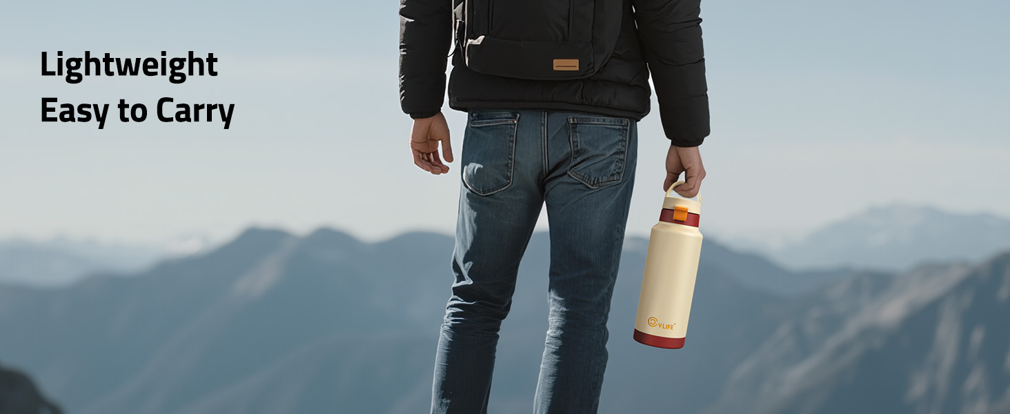Lightweight - CVLIFE Insulated Stainless Steel Water Bottle with Straw