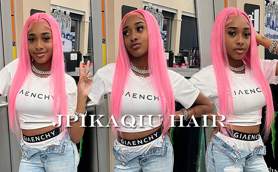 pink wig