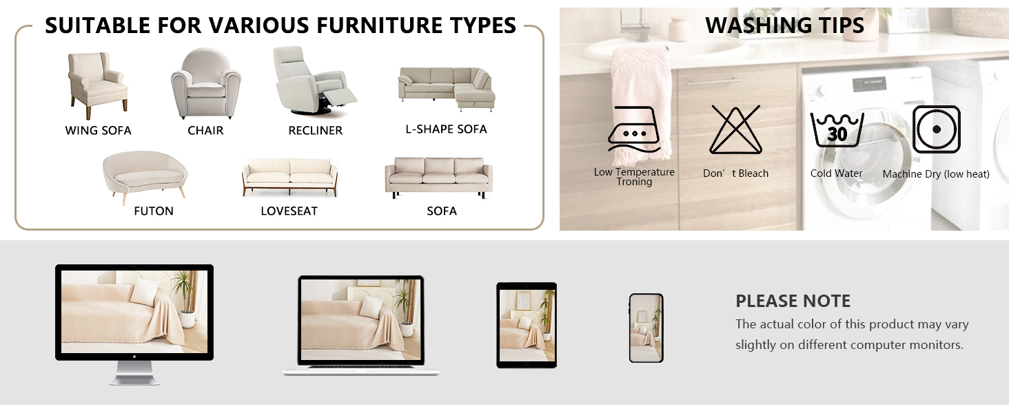 Suitable for various furniture types