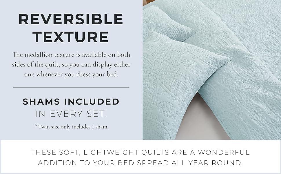 reversible texture, wonderful bed spread year round
