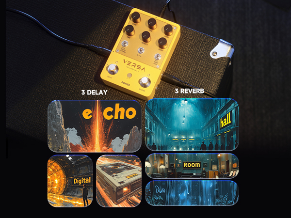 Amazon.com: Donner Guitar Reverb & Delay Pedal - 2 in 1 with