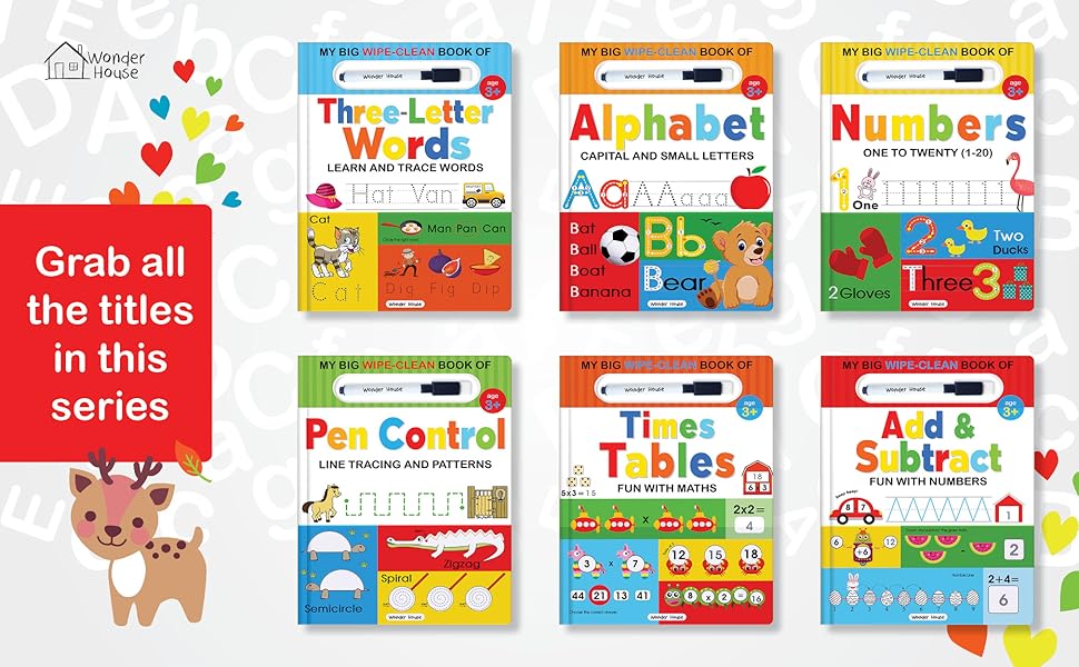 My Big Wipe And Clean Book of Three Letter Words for Kids Learn And