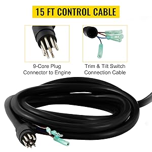 VEVOR Bo?te De Télécommande Montage Latéral 8 Broches Pour Moteur De Bateau Mercury PT 15 boîtier de commande à distance bateau