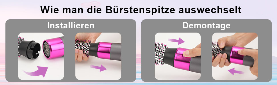 warmluftbürste,rundbürstenföhn,rotierende warmluftbürste
