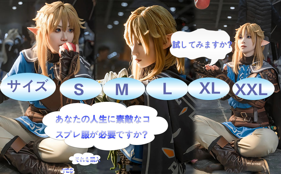 ゼルダ ブレワイ】sサイズ ウィッグ付き フルセット ゼルダの伝説