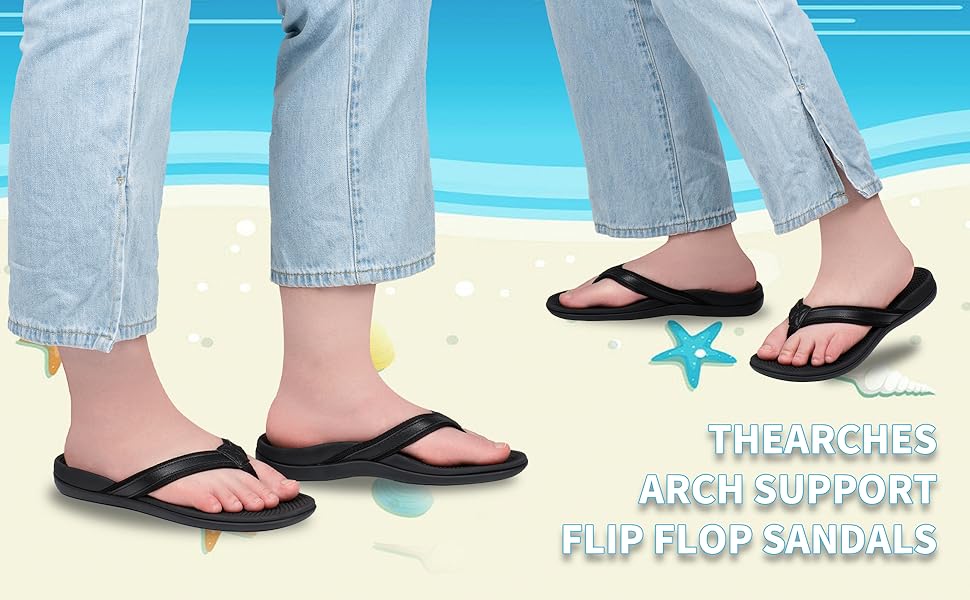 Thearches Women's Flip flops Orthotic Arch Support Sandals